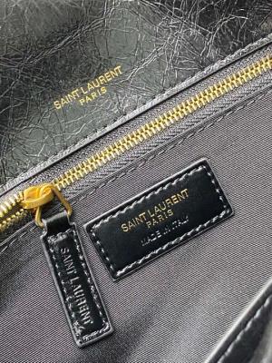 wholesale quality ysl bag 633158 black oil~wax leather